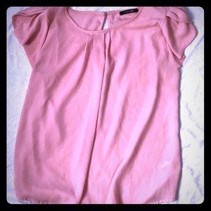 Petal pink paper moon top